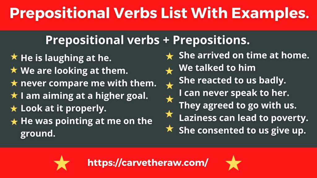 Example Of Prepositional Verbs