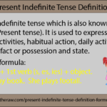 present indefinite tense