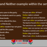 Examples of either and Neither