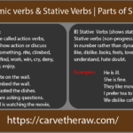 Dynamic verbs and Stative Verbs