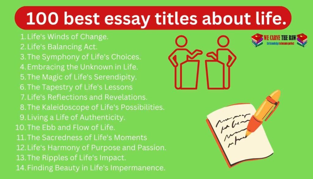 Best essay topics about life